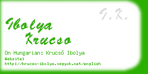 ibolya krucso business card