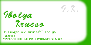 ibolya krucso business card